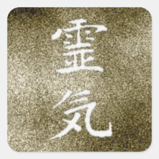 Reiki Stickers Fyrkantigt Klistermärke