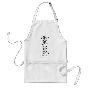 Reiki Symbol i Black Bläck Förkläde