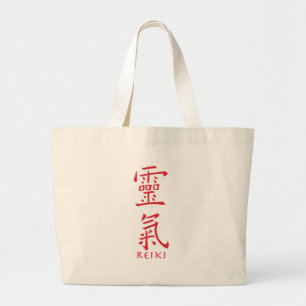 Reiki Symbol i Red Bläck Jumbo Tygkasse