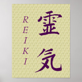 Reiki Symbol in Lila Poster