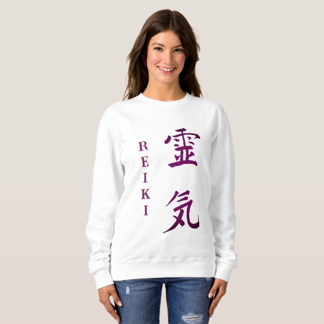 Reiki Symbol in Lila T Shirt (Hel framsida)