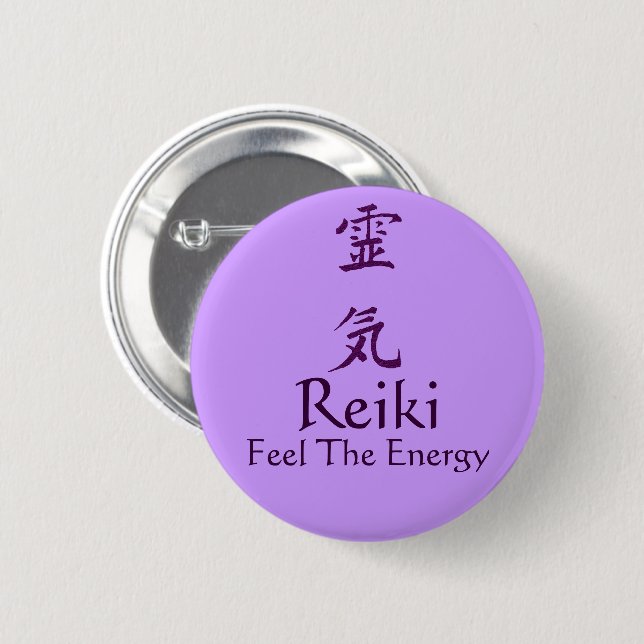 Reiki Symbol känner av energin Knapp (Framsida & baksida)