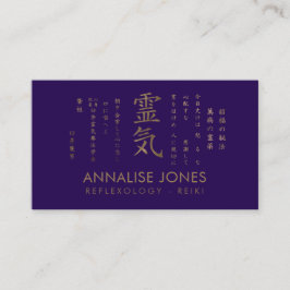 Reiki symbol- och preceptsguld - ändra bakgrund visitkort