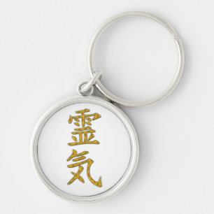 REIKI-symbol Rund Silverfärgad Nyckelring