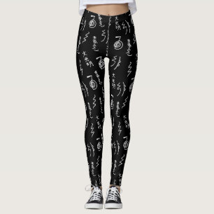 Reiki Symbols Mönster - Reiki Healing Leggings