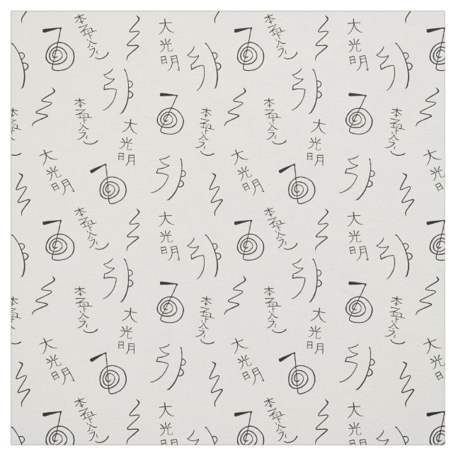 Reiki Symbols Mönster - Reiki Healing Tyg (Provkarta)