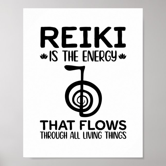 Reiki Therapist citattecken | Reiki Master Healing Poster (Framsidan)