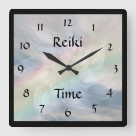 Reiki Time Fyrkantig Klocka