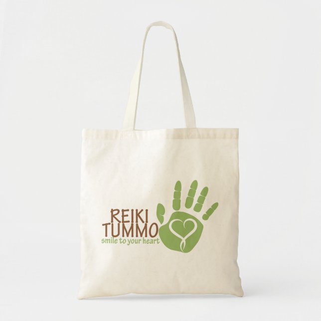 Reiki Tummo Organic Planet Reusable Canvas Bags Tygkasse (Framsidan)