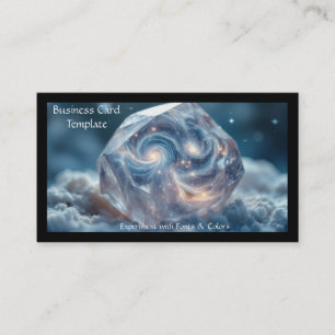Reiki Universe Crystal Energy Affärskort Visitkort