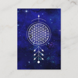 *~* Reiki Universe Flower of Life Yoga Astrology Visitkort