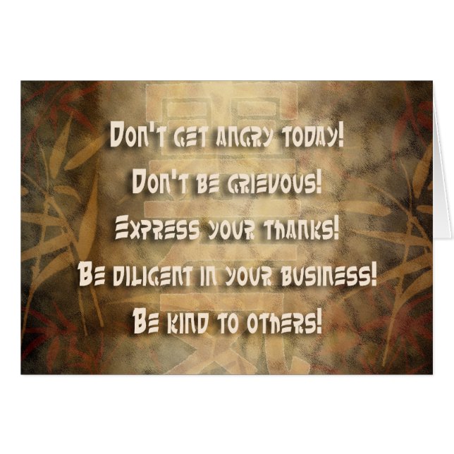 REIKI Usui Principles OBS Kort (Framsidan Horizontal)