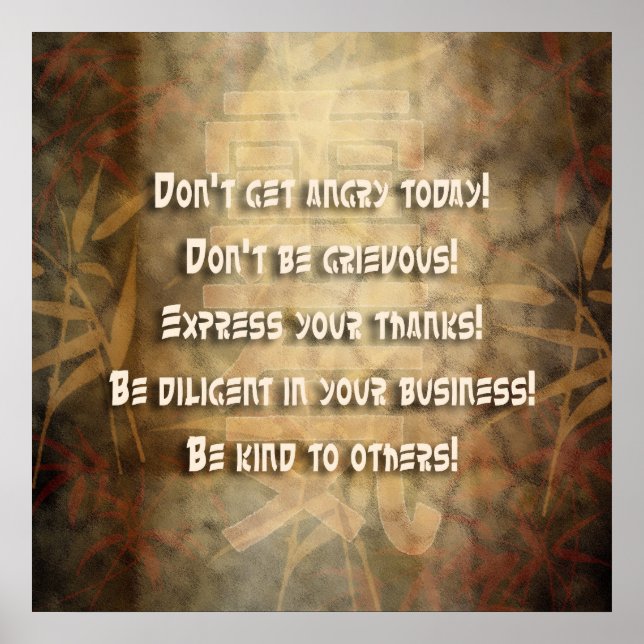 REIKI Usui Principles Poster (Framsidan)