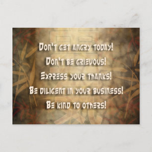 REIKI Usui Principles Vykort