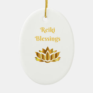 "Reiki välsignelse citationstecken Julgransprydnad Keramik