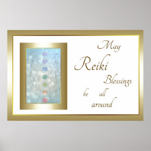 Reiki välsignelsedesign poster