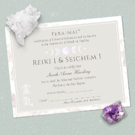 Reiki Yoga Certificate of Complete Award