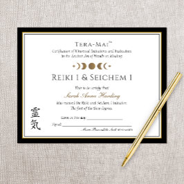 Reiki Yoga Certificate of Complete Award