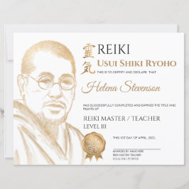 Reiki Yoga-intyg om slutförande