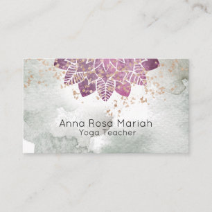 *~* Reiki Yoga Mandala Glitter Andlig Visitkort