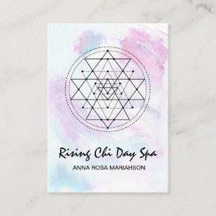 *~* Reiki Yoga-massage Pastel Helig Geometri Visitkort