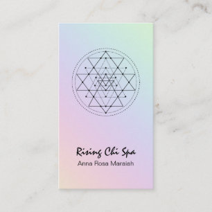 *~* Reiki Yoga Rainbow Helig Geometry Pastel Visitkort