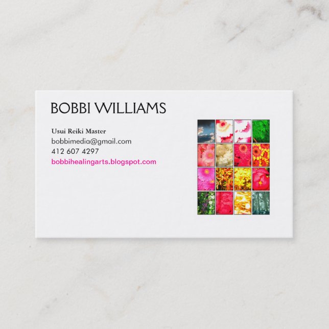 reikikort visitkort (Framsida)