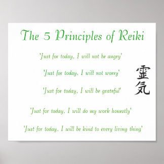 Reikis fem principer Poster