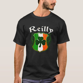 Reilly Irish Surname Ireland Flagga Shield Shamroc T Shirt
