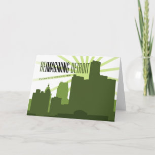 Reimagining Detroit hälsningkort Kort