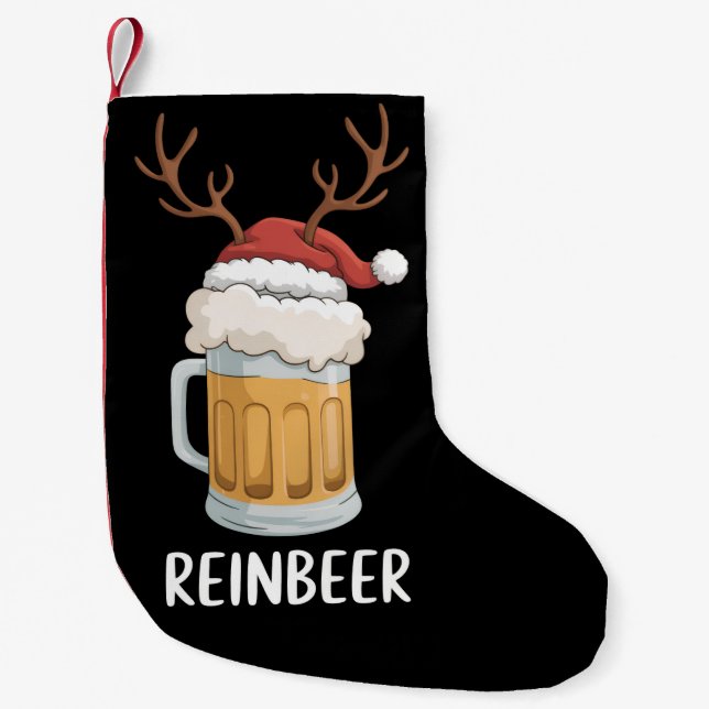 Reinbeer Funny Couples Christmas Matching Holiday  Liten Julstrumpa (Framsidan)
