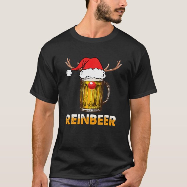 Reinbeer Funny Reindeer Beer jul Helgdag Dri T Shirt (Framsida)