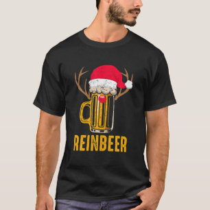 Reinbeer Jultomten Reindeer Drinking Beer Funny T Shirt