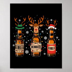 Reinbeers Funny Reindeer Beer jul Drinking X Poster