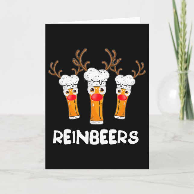 Reinbeers Roliga Ren Beer Jul Dricka X Kort (Framsida)