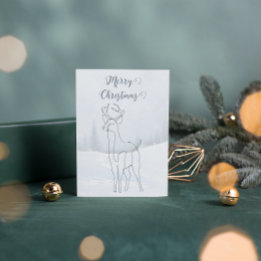Reindebergs pulverblått Grått Lintade vinterjul Helg Vykort