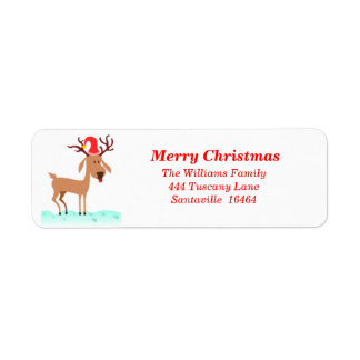 Reindeer Address Label Returadress Etikett