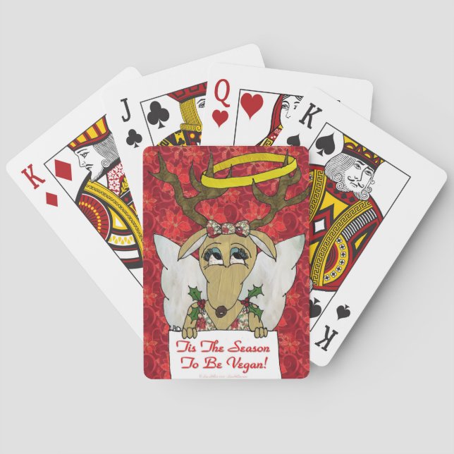 Reindeer Angel är säsongen för Vegan Kortlek (Baksidan)