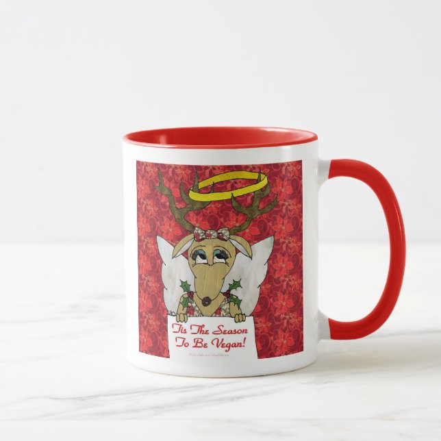 Reindeer Angel är säsongen för Vegan Mugg (Höger)