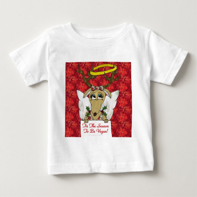 Reindeer Angel är säsongen för Vegan T-shirt (Framsida)