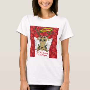Reindeer Angel är säsongen för Vegan Tee Shirt