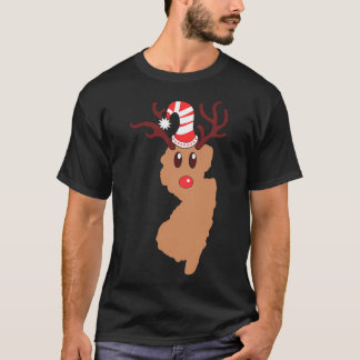 Reindeer Ansikte New jersey Reindeer Head Antlers T Shirt