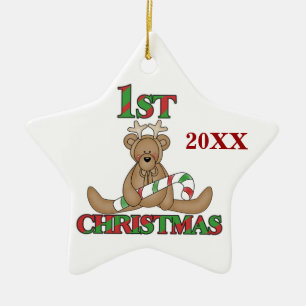 Reindeer Bear 1:a jul Ornament