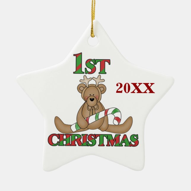 Reindeer Bear 1:a jul Ornament (Framsidan)