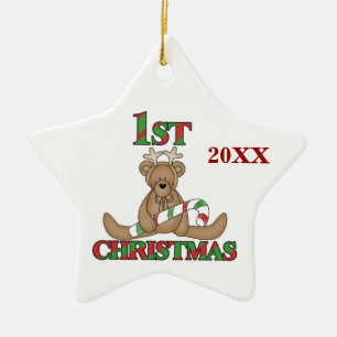 Reindeer Bear 1:a jul Ornament