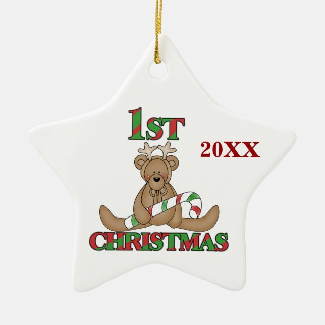 Reindeer Bear 1:a jul Ornament (Framsidan)