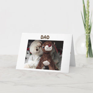REINDEER/BEAR SÄGA "GOD JUL PAPPA" HELGKORT