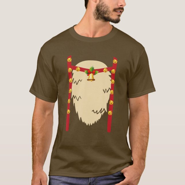 Reindeer Belly Costume Boy Girl Kid Christmas T Shirt (Framsida)