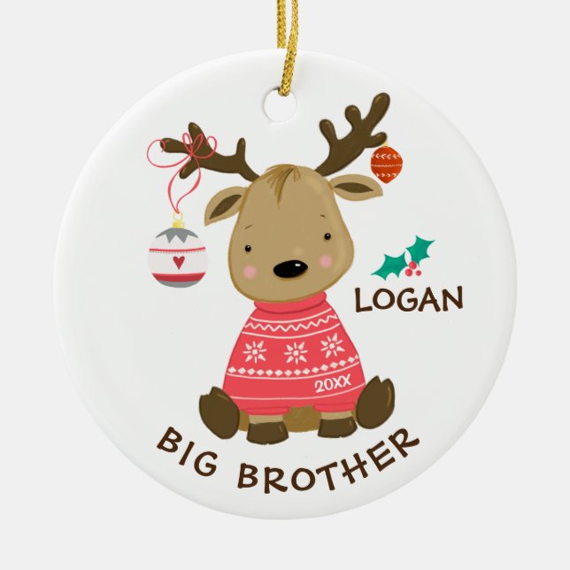 Reindeer Big Brother jul Ornament (Framsidan)