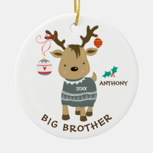 Reindeer Big Brother jul Ornament